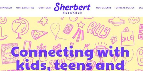 Screengrab of Sherbert Research website